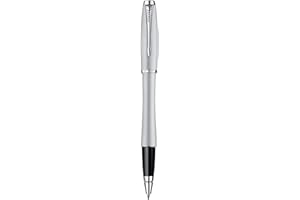 Parker Urban Fashion Stylo Roller Pointe Fine Attributs Chromés Argent