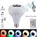 Produktbild HUAQIMEI LED Birne E27 RGB Lampe mit Sound Lampe Bluetooth Glühbirne Lautsprecher Musik Player Audio Smart 220V Led Lichter für Zuhause