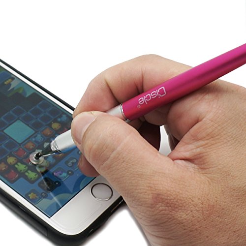 Ciscle Disc Stylus 2Pack Precise Disc Styli mit 4 Ersätze Disc Tips für kapazitive Touch-Screen-iPads, Tablets, iPhones, Samsung Galaxy Note / Tab und mehr (Blau + Rosa) - 2