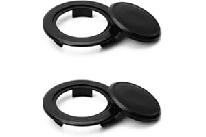 WACH AUF 2 PCS Patio Table Umbrella Hole Ring Plug Cover Table Umbrella Hole Ring and Cap Set Outdoor Terrace Table Hole Cover for 1.65 Inch Umbrella Poles(Black)