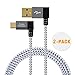 Produktbild CableCreation Mikro USB Kabel Kurze (3.3ft/2-PACK) 90 Grad USB 2.0 A auf Micro USB B Kabel, Angle-Dual abgewinkeltes kurzes Micro USB Kabel mit Aluminiumgehäuse, 1m, Space Grau