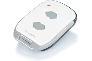 Marantec Cyfrowy 572 nadajnik ręczny 868 MHz, mały 2-kanałowy pilot zdalnego sterowania/otwieracz bramy garażowej do napędu bramy garażowej Marantec biały