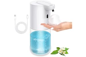 DASIAUTOEM Automatyczny dozownik mydła, automatyczny dozownik mydła w piance, 400 ml, automatyczny dozownik mydła, pianka do ponownego ładowania, wodoszczelność IPX5, elektryczny dozownik mydła do łazienki, kuchni, biura