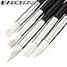 DANCINGNAIL 5Pcs/Set Nail Art Silicone Sculpture Pen Wooden Handle Nail Art Salon Tool New black