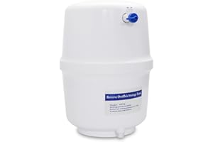 smardy Serbatoio di Stoccaggio d'Acqua 4 Galloni (15,14 Litri), Serbatoio di Accumulo dell'Acqua con Rubinetto di Arresto per Osmosi Inversa Tubo d'Acqua 1/4" (6,35mm)