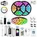 Produktbild Chalpr LED Strip 10m, WiFi LED Streifen Set Smart Phone APP Kontrolle Kompatibel mit Alexa,Google Home,IFTTT,RGB LED band, IP65 Wasserdicht Lichtband Leiste, 24 Tasten IR Fernbedienung 12V 5A Netzteil