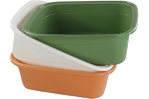Cadine Bacinella Rettangolare in Plastica, 3 Colori Bacinella Bucato Grande