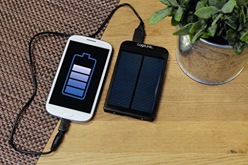 LogiLink PA0055 Universal Solar Ladegerät mit Powerbank 2600mAh schwarz - 4