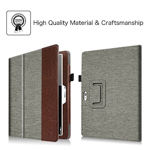 Fintie Huawei MediaPad M2 10.0 Hülle – Slim Fit Kunstleder (Folio) Schutzhülle Tasche Case Cover mit Auto Sleep Wake up / Standfunktion und Stylus-Halterung für Huawei MediaPad M2 10 Zoll (25,4 cm) LTE / WiFi Tablet-PC, Denim Grey - 4