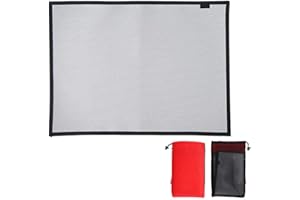 NIANWUDU Aufworld Tapis de puits de feu 100.5x60cm carré de Foyer en Fibre de Verre Enduit de Silicone résistant aux Hautes températures Tapis Ignifuge avec matériau Ignifuge pour cuisinière à Barbecue