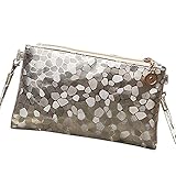 bolso fiesta dorado viejo Material: Cuero de la PU Fablcrew Bolso Retro del Teléfono Móvil Bolsos Bandolera Bolso de Moda de PU para Mujer 21 * 13 * 3cm Luz Dorada