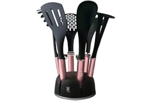Berlinger Haus 7pcs Juego de Herramientas de Cocina, I-Rose Edition BH/6244 Rosa, 18 8 Acero Inoxidable