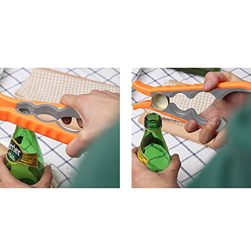 Fypo Deckelöffner Dosenöffner Universal Flaschenöffner für Schraubverschlüsse Anti-Rutsch geeignet für meisten Deckel 4 Größen von Deckel Öffnungshilfe & Glasöffner für Schraubgläser, Flaschen & Einmachgläser(Orange) - 4