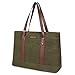 Produktbild UtoteBag Damen 15,6 Zoll Laptoptasche Schultertasche Laptop Handtasche Tote Bag Frauen Business Aktentasche Leicht Segeltuch Notebooktasche für Laptop/Notebook/MacBook,Canvas Grün