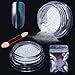 Elite99 Chameleon Colour-changing Mirror Chrome Powder Pigment Nail Glitter Effect Nail Art Shine Manicure Salon Tips 1g/Box (Purple-green) with Sponge Stick