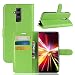 Produktbild Huawei Mate 20 Lite Lederbezug, Stoff und PU Leder Flip Cover, zucabmw Anti-Scratch Stoßfest Heavy Duty Schutz mit Flip Wallet Ledertasche Durable Schutzhülle fürHuawei Mate 20 Lite Grün