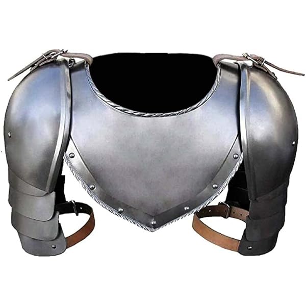 Mittelalter Gorget & Spaulders Set - Ritter Rüstung 18 Gauge Eisen