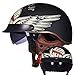 Produktbild QYHT Sommer Motorrad Retro Helm, Mode Harley Motorrad Helm, Personalisierte Retro Half Helm, DOT, ECE, CNS, ABN Sicherheitszertifizierung (M,E)