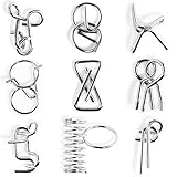 Set de 9: El set incluye 9 diferentes puzzles de metal. El material es seguro y no tóxico.