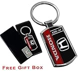 Incluye caja de regalo. Cargifts Llavero de Metal Cromado para Honda CR-V