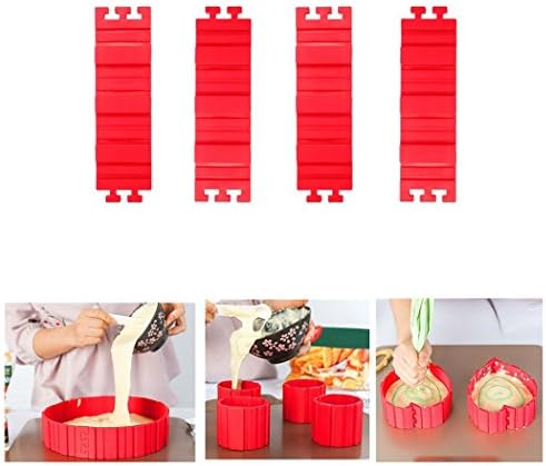 Wors Endy Bake Snake, Silicone Baking Cake Mold Candle Mold Bakeware Cake Ring Adjustable Baking Cake Icing Silicone Mold Mould Cake Baking Mold Cake Pan Fondant Cake Mould For DIY Fondant Baking or Cakes and Shakes Design Each Shape