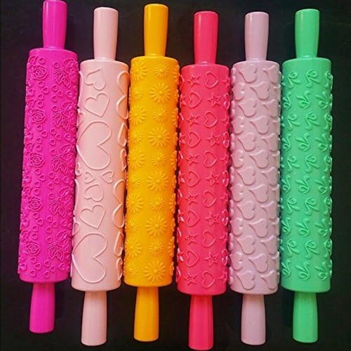 Fengge Brush Textured Patterned Embossing Fondant Kitchen Accessories (Random Color)