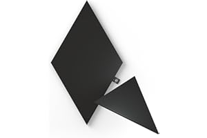 Nanoleaf Shapes Ultra Black Triangle Expansion Pack, 3 dodatkowe trójkąty LED - Modułowe kinkiety ścienne wewnętrzne, inteligentne światła LED RGBW 16M Kolory WiFi, Kompatybilny z Alexa