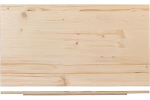 Home – Tavola Pasta in Legno Massello, 100x55 cm, Robusta e Stabile, con Gradino e Rinforzi Laterali
