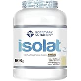 Scientiffic Nutrition - Isolat 2.0, Whey Protein, ISO Isolate Protein Supplement with Lactase, Whey Protein Powder - 908g, Va