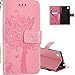 Produktbild COTDINFOR Sony Xperia L1 Hülle für Mädchen Elegant Retro Premium PU Lederhülle Handy Tasche mit Magnet Standfunktion Schutz Etui für Sony Xperia L1 Pink Wishing Tree with Diamond KT.