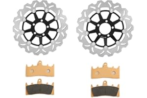 TARAZON 300mm Disques de Frein Avant et Plaquettes pour Kawasaki Ninja ZX6R 1998-2002 ZX-6R 600 636 ZX-9R 1998 1999 GPZ900R 1999-2002