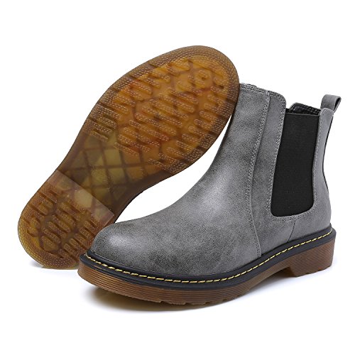 Smilun Damen Chelsea Stiefelette Kurzschaft Stiefel - 7