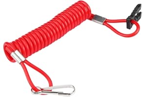 TERISASS Outboard Kill Switch Key Rope Engine Ignition Emergency Kill Stop Switch Safety Tether Lanyard+honda outboard kill switch lanyard