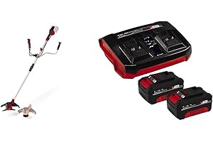 Einhell Débroussailleuse AGILLO 36/255 BL - Système Power X-Change (36V (2x18V), Largeur de Coupe Lame : 25,5 cm 3 Dents, Moteur Bushes sans charbons) Livré avec 2 x Batteries 4Ah + Double Chargeur