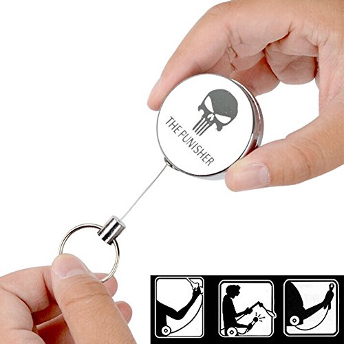 VAGANY Resilienza corda retrattile retrattile catena chiave anello anti-allarme perso Anti-perso Keychain