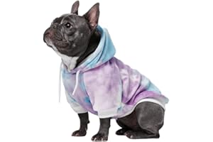 Spark Paws Hunde-Kapuzenpullover, Premium-Qualität, samtweich, überlegener Komfort und Passform, beruhigendes Fleece-Innenfutter, geeignet für alle Rassen, 90s Retro Sky Dye, Größe XL