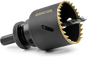 BINOTA Scie Cloche Bi-Métal M42 51 mm, pour Métal, Bois, Contreplaqué, PVC, Panneau de Fibres, Plaques de Plâtre