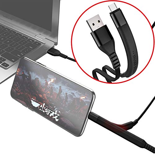 AOGUERBE USB Typ C Schnellladekabel für Android und Ständer, 2.1A Schnellladekabel für Samsung Galaxy S9 S8 Plus, Note 8 9, Huawei P9 / P10 / P20, Honor, OnePlus, LG, HTC Xiaomi, -1.2M