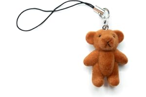 Miniblings Teddy Teddy Bear Flock Mobile Phone Pendant Mobile Phone Jewellery Bear Light Brown Handmade Fashion Jewellery I Pendant Mobile Phone Jewellery Key Ring