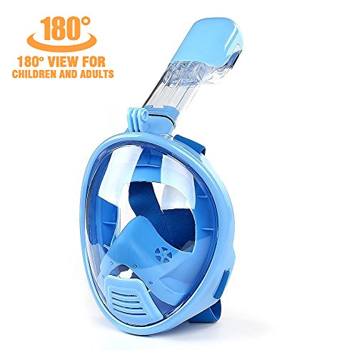 Preisvergleich Produktbild LeaningTech® Fiturbo Tauchmaske Vollgesichtsmaske, Anti-Leak und kein Beschlagen Technologie, Taucherbrille mit Kamerahaltung für GoPro SJCAM, die zweite Generation, geeignet für Erwachsene, Damen, Herren, Jugendliche und Kinder