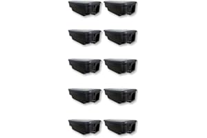 MONTIDISTRIBUZIONE 10 Contenitori per Esche Topicide Velenose Stazioni di Sicurezza a Norma HACCP. Distributori Erogatori per Ratti e Topi Grandi. Colore Nero. Omaggio Guanti da Lavoro NBR