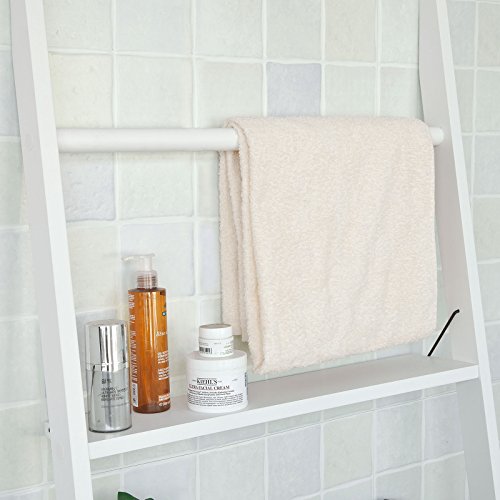 SoBuy® Badregal, Leiterregal, Standregal, Handtuchleiter, Bücherregal, mit vier Böden, FRG100-W - 8