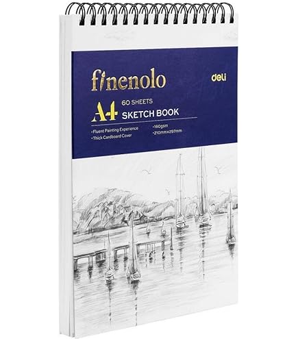 Honsell Fabriano Schizzi 1264 19100639 Sketch Pad With Spiral Head, 90 G/m², DIN A3, 120 Sheets Of Sketching Paper In Ivory White, Acid-Free, Lightly - View #9