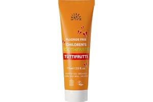 Urtekram Barntandkräm Tutti Frutti – Vegan barntandkräm utan fluor – biologisk och 100% naturligt ursprung – Urtekram Dental, 75 ml (1-pack)