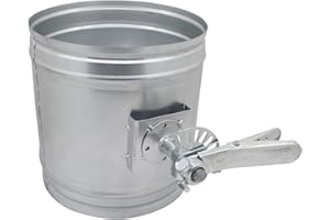 OOMVARMER Serranda di taratura aria meccanica ferro canalizzato ventilazione condizionatore tubo stufa con valvola a farfalla per canna fumaria chiusura