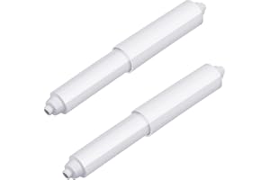 BFQZ 2 Pcs Plastic Toilet Tissue Roll Holder, Toilet Paper Holder, Toilet Roll Holder Insert, Spring Loaded Toilet Roll Holder Insert in Bathroom Replacement Roller Spring Loaded Spindle for WC (White)