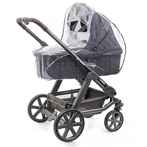 Universal Komfort Regenschutz für Kinderwagen / Babywannen (z.B. Hauck, Hartan, ABC-Design uvm.) | Gute Luftzirkulation, Sichtfenster mit Vordach, Schadstofffrei - 5
