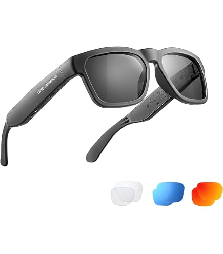Occhiali Intelligenti Tulbeys Con Bluetooth E Lenti Fotocromatiche - Controllo Vocale, Altaparlanti, Impermeabili IPX5, Per Uomo E Donna