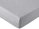 AmazonBasics Drap-housse en jersey chiné, Gris 160 x 200 x 30 cm