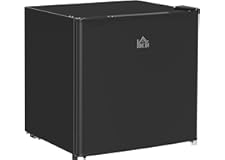 HOMCOM 46 Litre Table Top Fridge, Counter Top Fridge with Chiller Box, Adjustable Temperature, Reversible Door, Mini Fridge f